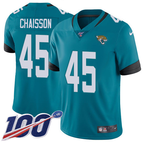 Jacksonville Jaguars 45 KLavon Chaisson Teal Green Alternate Youth Stitched NFL 100th Season Vapor Untouchable Limited Jersey